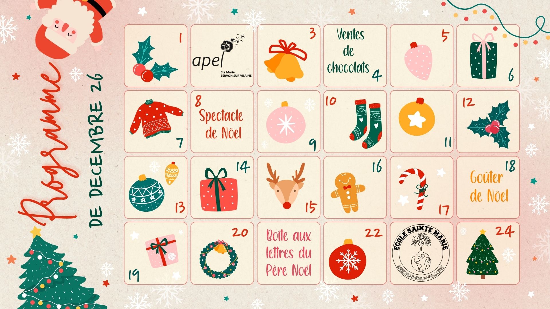 🎄 Les actions de l’APEL pour célébrer la fin d’année !